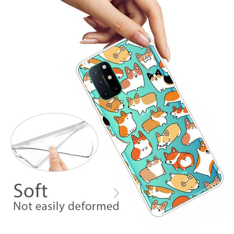 Kuori OnePlus 8T Transparent Multiple Dogs