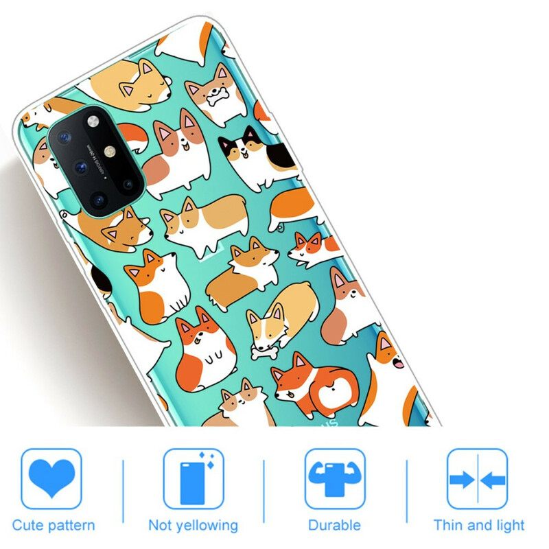 Kuori OnePlus 8T Transparent Multiple Dogs