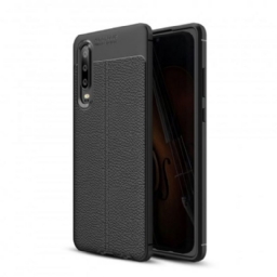 Case Huawei P30 Nahkaefekti Litsi Kaksinkertainen Linja