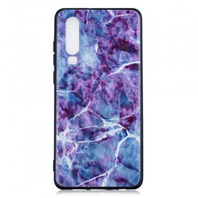 Kuori Huawei P30 Purple Marble