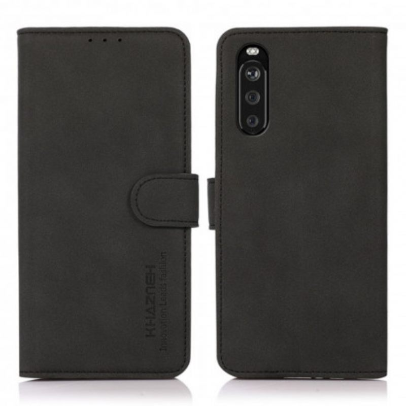 Flip Case Sony Xperia 10 III Khazneh Muotinahkaefekti