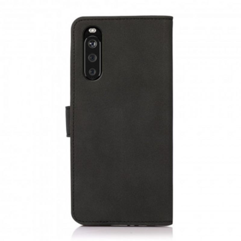 Flip Case Sony Xperia 10 III Khazneh Muotinahkaefekti