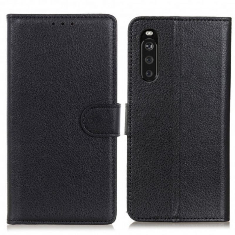 Kotelot Sony Xperia 10 III Lychee Faux Leather