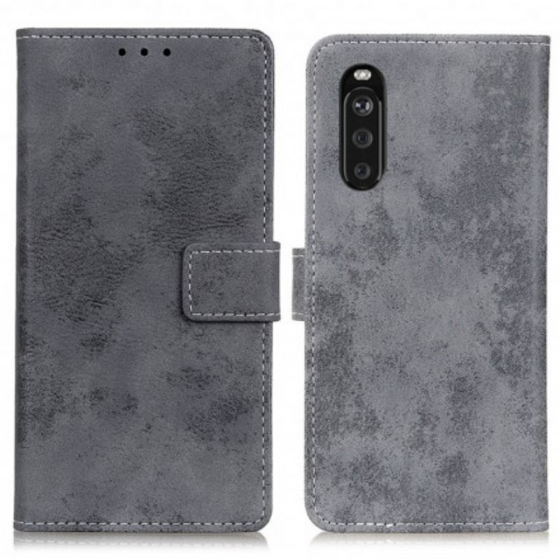 Kotelot Sony Xperia 10 III Vintage Leather Effect