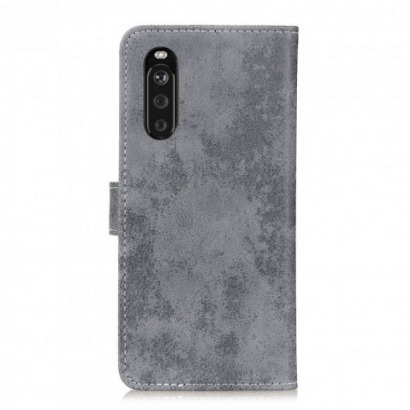 Kotelot Sony Xperia 10 III Vintage Leather Effect