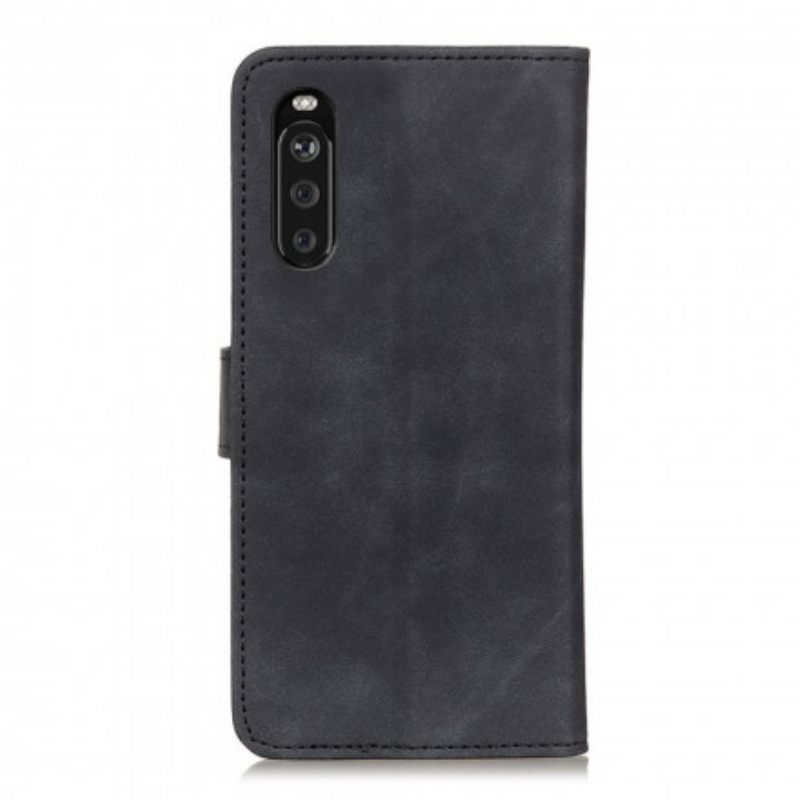 Kotelot Sony Xperia 10 III Vintage Leather Effect Khazneh