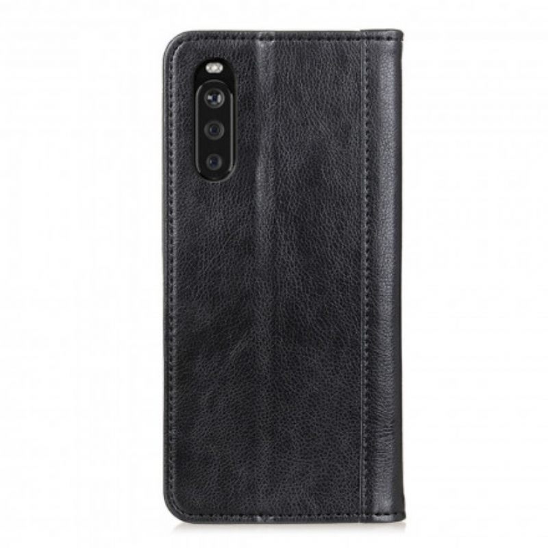 Puhelinkuoret Sony Xperia 10 III Kotelot Flip Elegance Split Litchi Leather