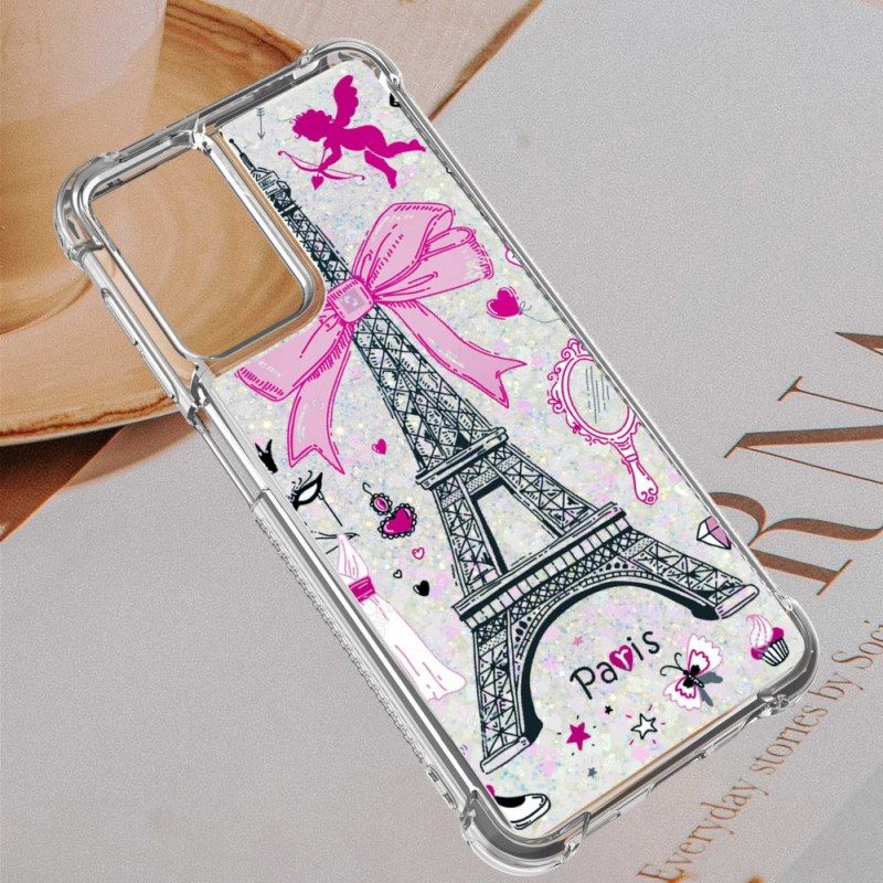 Case Samsung Galaxy A13 Eiffel-tornin Paljetteja