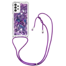 Case Samsung Galaxy A13 Kiristysnyörillä Dreamcatcher Glitter Kiristysnauha