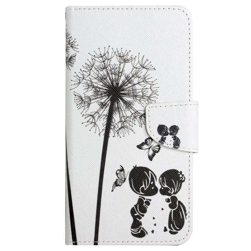 Flip Case Samsung Galaxy A13 Suojaketju Kuori Lanyard Dandelions