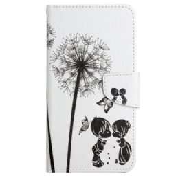 Flip Case Samsung Galaxy A13 Suojaketju Kuori Lanyard Dandelions