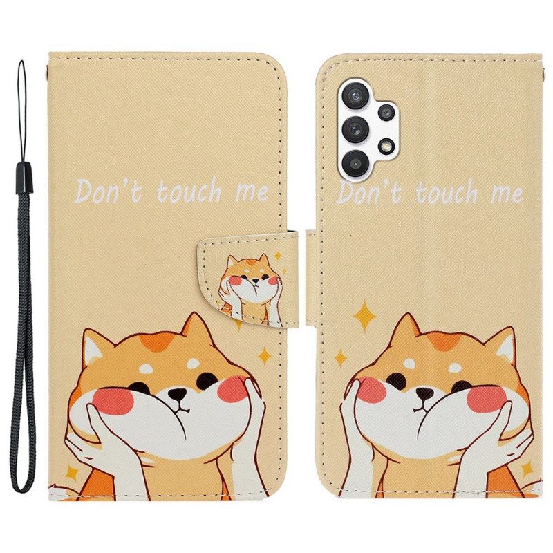 Kotelot Samsung Galaxy A13 Suojaketju Kuori Cat Don't Touch Me Strappy