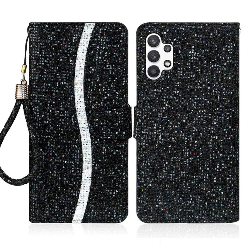 Kotelot Samsung Galaxy A13 Suojaketju Kuori Glitter Strappy