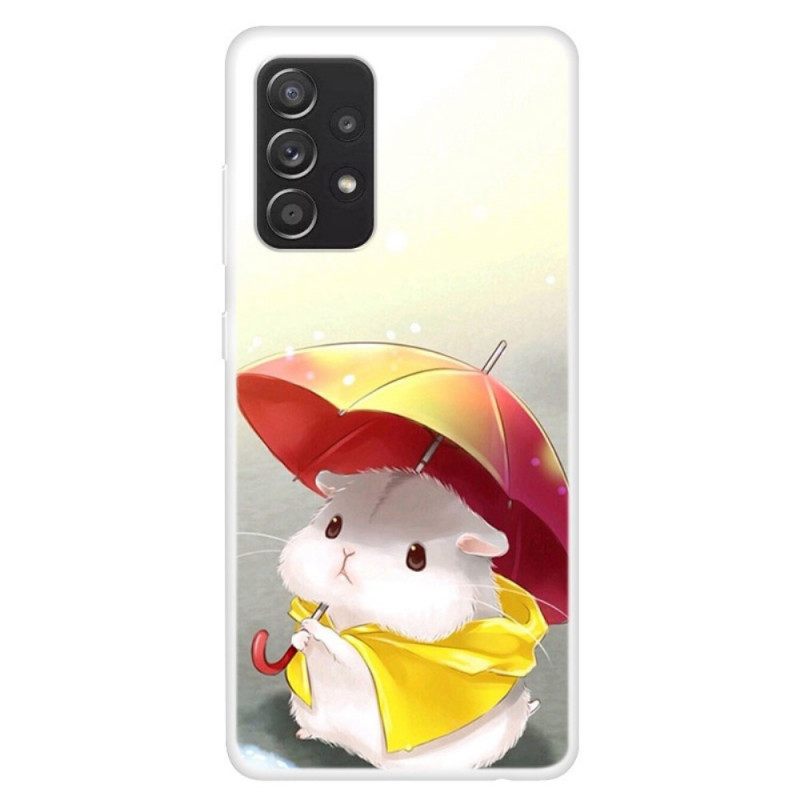 Kuori Samsung Galaxy A13 Hamster In The Rain