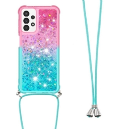 Kuori Samsung Galaxy A13 Kiristysnyörillä Glitter Silikonijohto