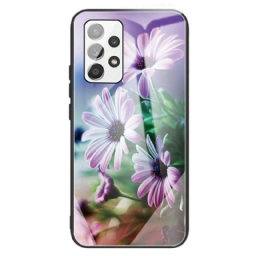 Kuori Samsung Galaxy A13 Tempered Glass Flowers