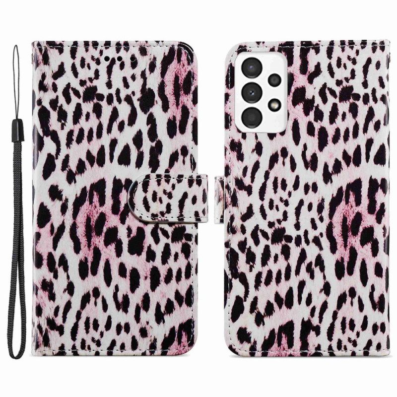 Nahkakotelo Samsung Galaxy A13 Leopard Print