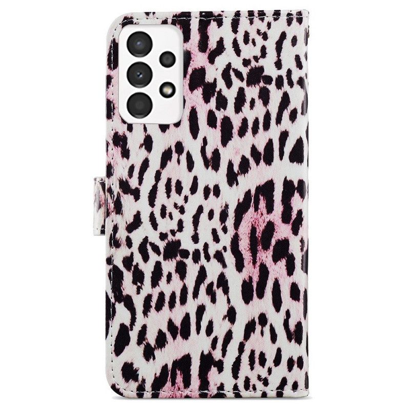 Nahkakotelo Samsung Galaxy A13 Leopard Print