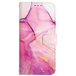 Nahkakotelo Samsung Galaxy A13 Suojaketju Kuori Strip Marble