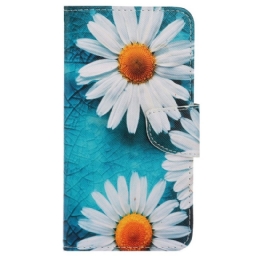 Nahkakotelo Samsung Galaxy A13 Suojaketju Kuori Thong Daisies