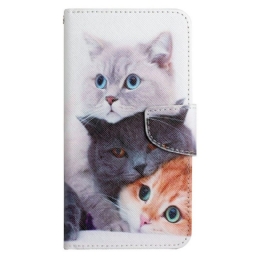 Nahkakotelo Samsung Galaxy A13 Tales Of Cats With Lanyard