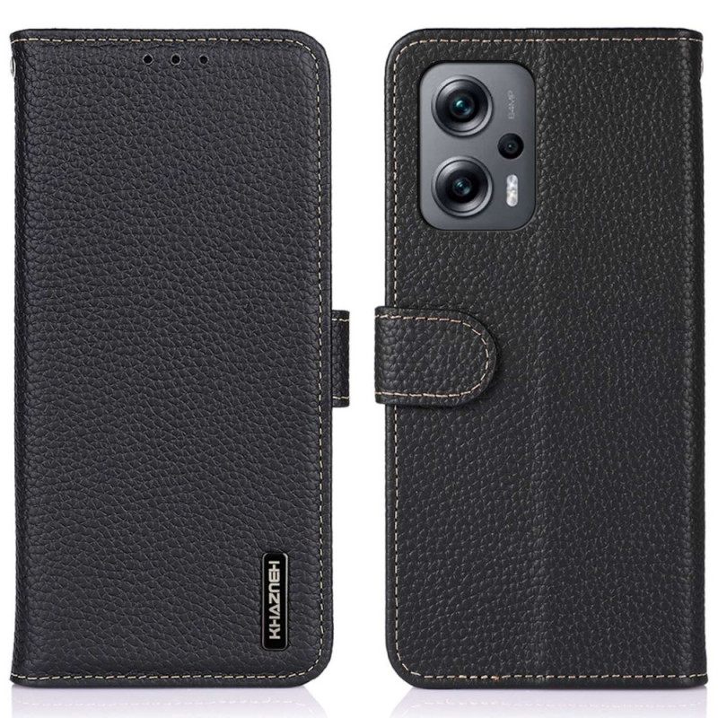 Flip Case Poco X4 GT Litchi Nahka Khazneh