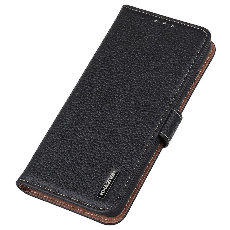 Flip Case Poco X4 GT Litchi Nahka Khazneh