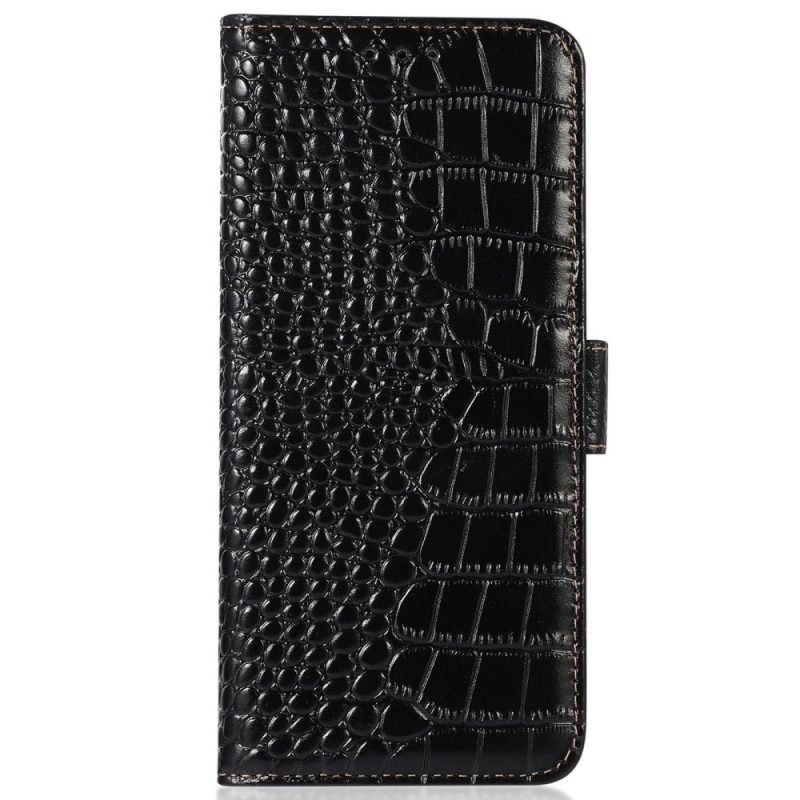 Kotelot Poco X4 GT Crocodile Style Aitoa Nahkaa Rfid