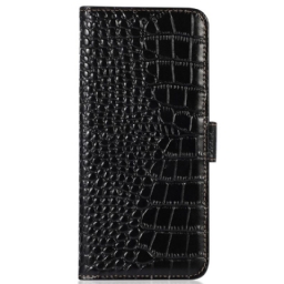 Kotelot Poco X4 GT Crocodile Style Aitoa Nahkaa Rfid