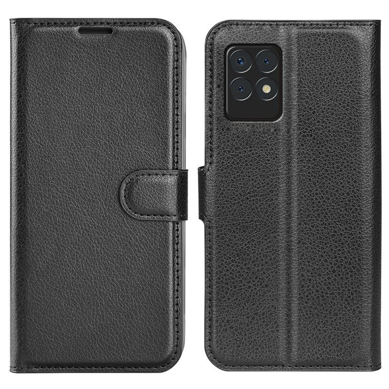 Nahkakotelo Realme 8i Classic Litchi Faux Leather