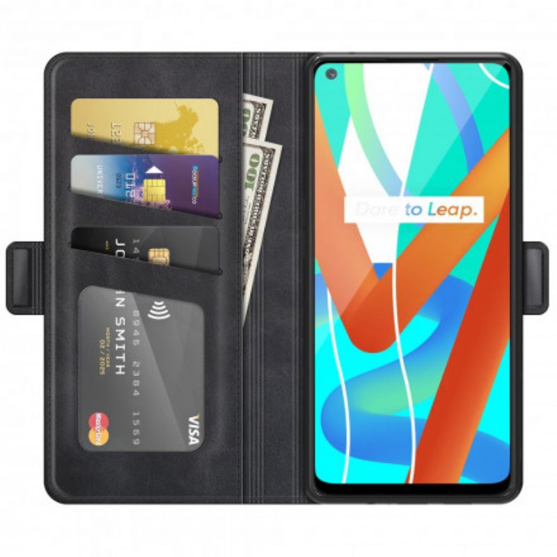 Nahkakotelo Realme 8 5G Kotelot Flip Classic Double Flap