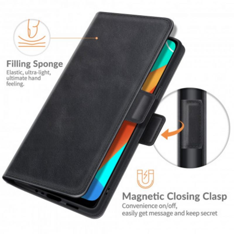 Nahkakotelo Realme 8 5G Kotelot Flip Classic Double Flap