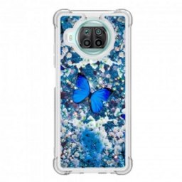 Case Xiaomi Mi 10T Lite / Redmi Note 9 Pro 5G Glitter Blue Butterflies