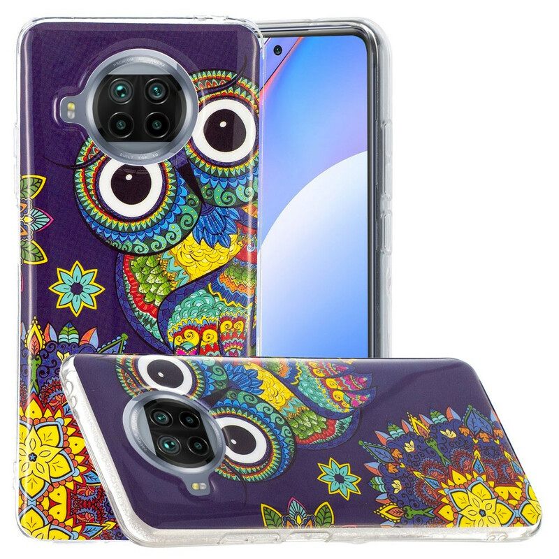 Case Xiaomi Mi 10T Lite / Redmi Note 9 Pro 5G Neon Mandala Pöllö