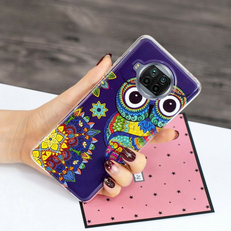 Case Xiaomi Mi 10T Lite / Redmi Note 9 Pro 5G Neon Mandala Pöllö