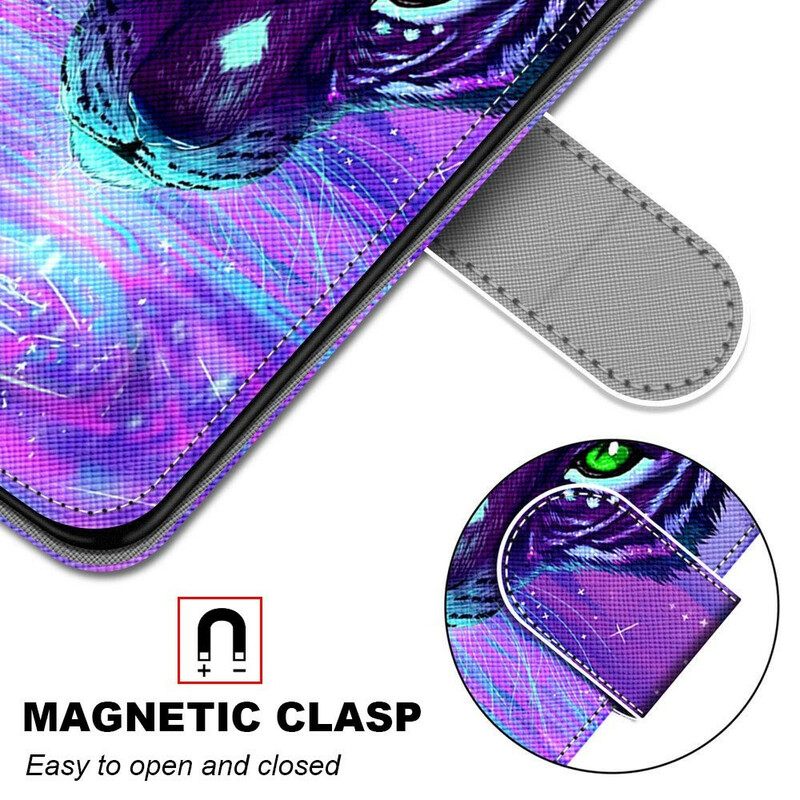 Flip Case Xiaomi Mi 10T Lite / Redmi Note 9 Pro 5G Kissa Kaulanauhalla