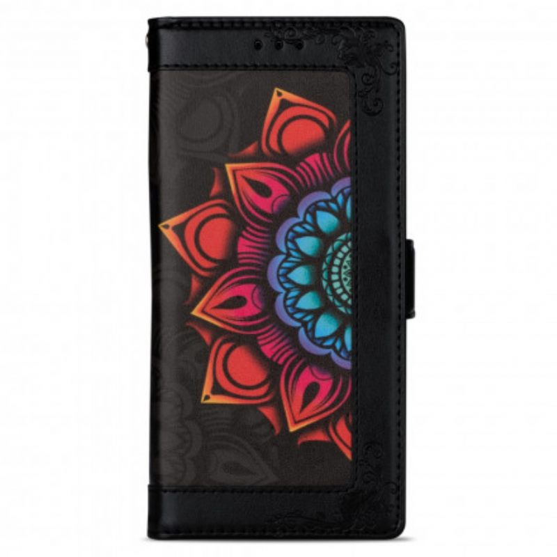 Flip Case Xiaomi Mi 10T Lite / Redmi Note 9 Pro 5G Suojaketju Kuori Strappy Mandala