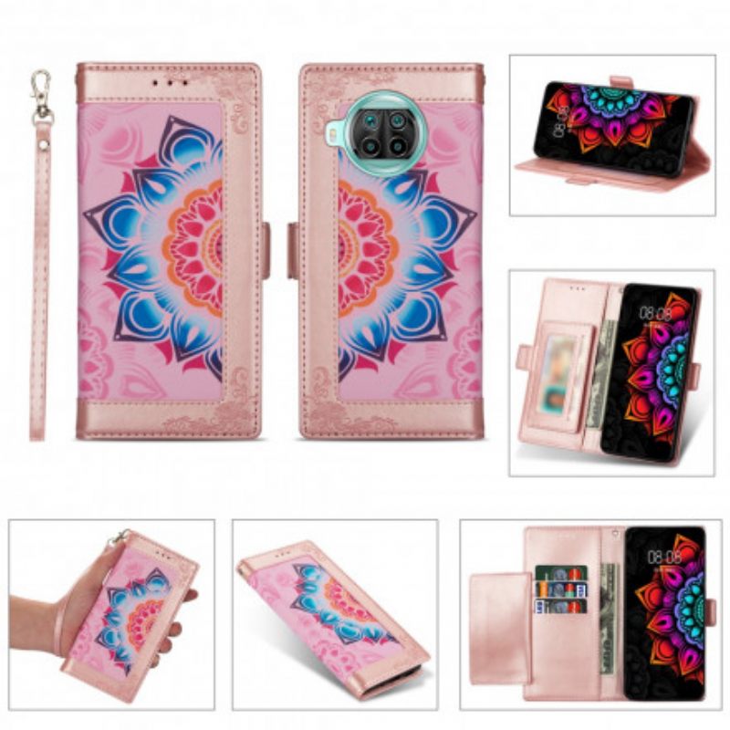 Flip Case Xiaomi Mi 10T Lite / Redmi Note 9 Pro 5G Suojaketju Kuori Strappy Mandala