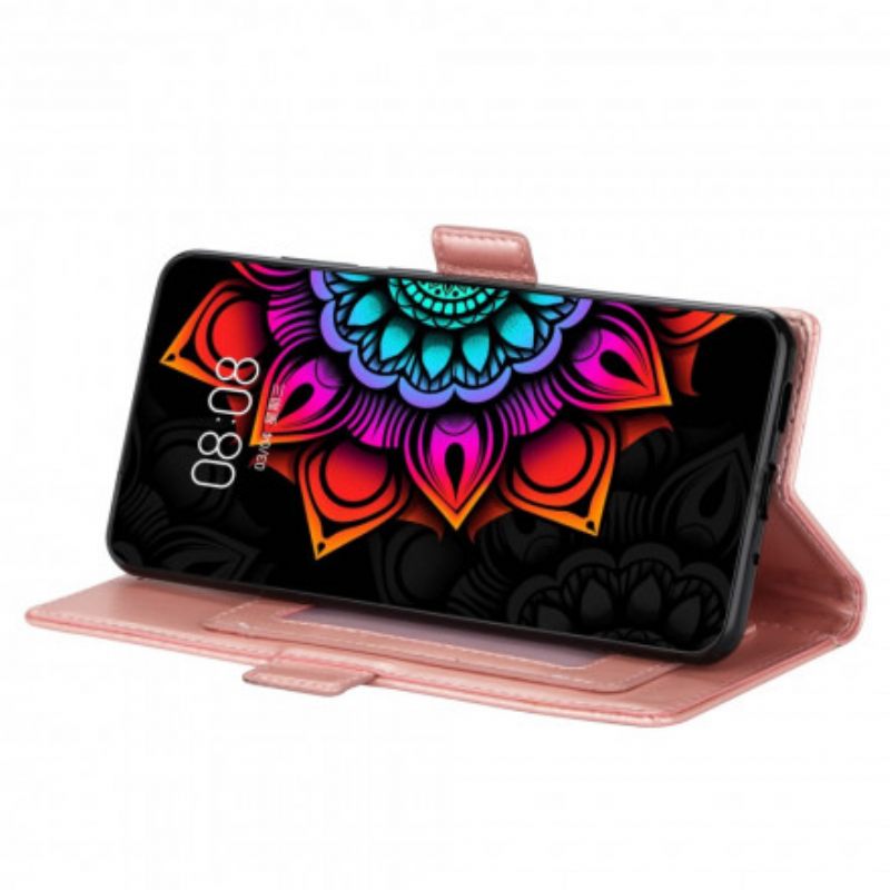 Flip Case Xiaomi Mi 10T Lite / Redmi Note 9 Pro 5G Suojaketju Kuori Strappy Mandala