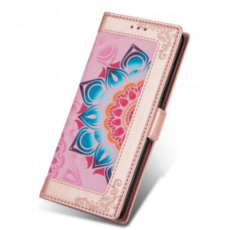 Flip Case Xiaomi Mi 10T Lite / Redmi Note 9 Pro 5G Suojaketju Kuori Strappy Mandala