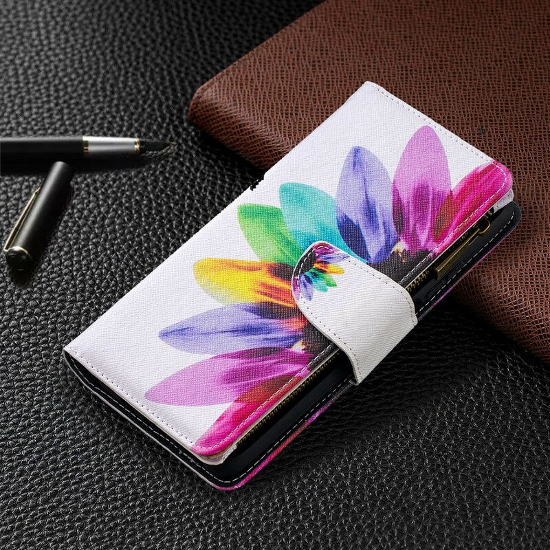 Kotelot Xiaomi Mi 10T Lite / Redmi Note 9 Pro 5G Flower Vetoketjullinen Tasku