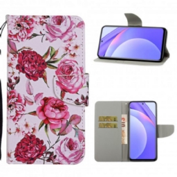 Kotelot Xiaomi Mi 10T Lite / Redmi Note 9 Pro 5G Masterful Flowers Hihnalla