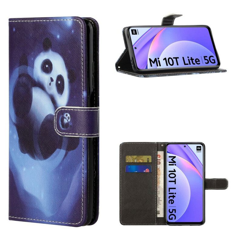 Kotelot Xiaomi Mi 10T Lite / Redmi Note 9 Pro 5G Suojaketju Kuori Panda Space Lanyard