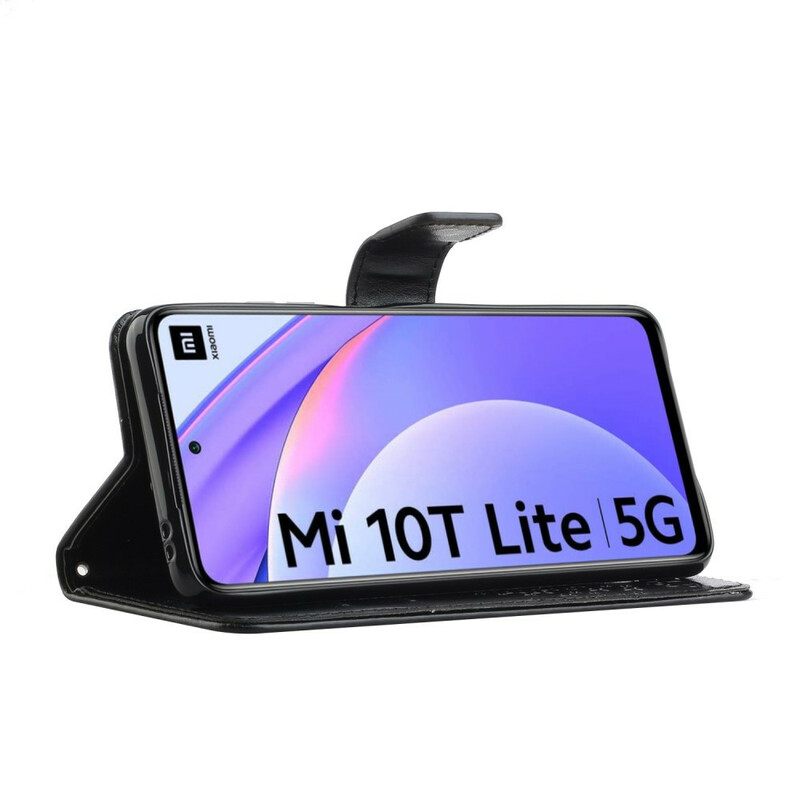 Kotelot Xiaomi Mi 10T Lite / Redmi Note 9 Pro 5G Suojaketju Kuori Tree Ja Pöllöt Hihnalla