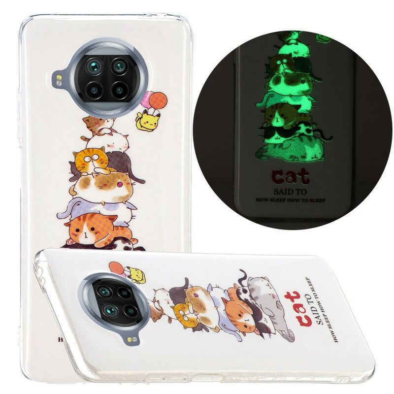 Kuori Xiaomi Mi 10T Lite / Redmi Note 9 Pro 5G Cats Neon