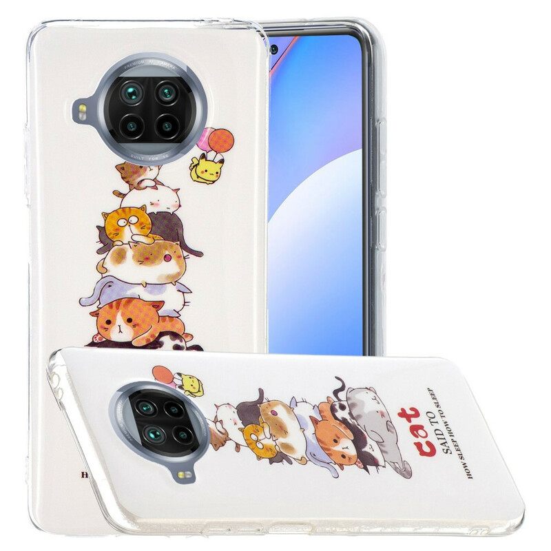 Kuori Xiaomi Mi 10T Lite / Redmi Note 9 Pro 5G Cats Neon