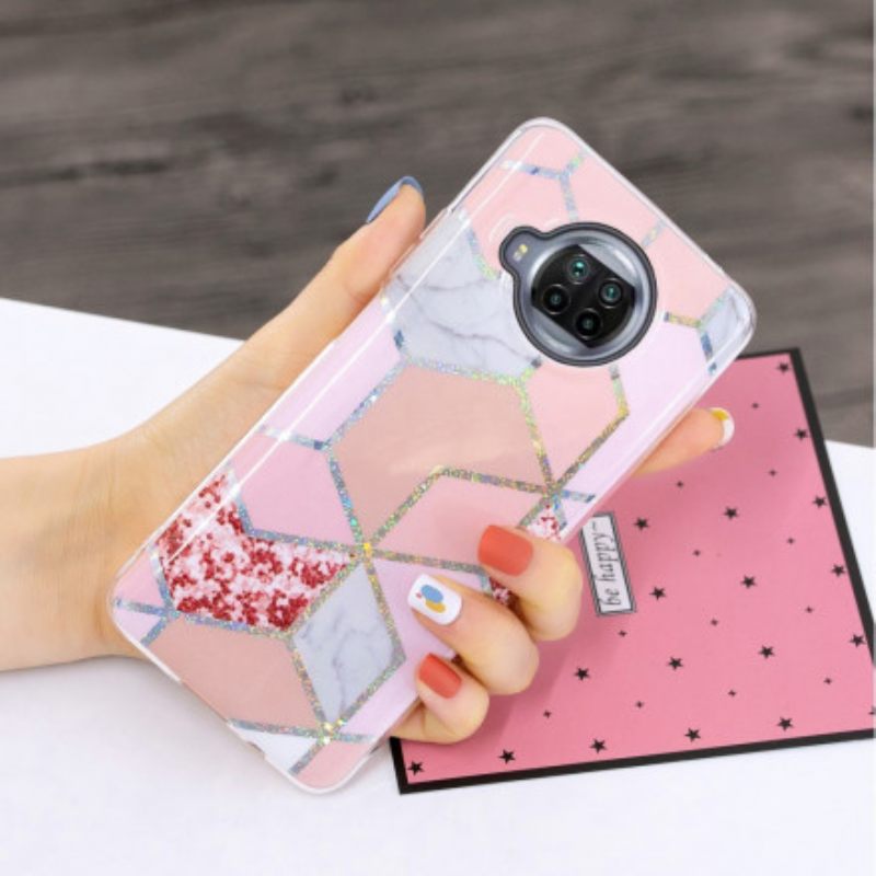 Kuori Xiaomi Mi 10T Lite / Redmi Note 9 Pro 5G Glitter Design Marble