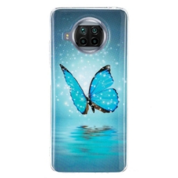 Kuori Xiaomi Mi 10T Lite / Redmi Note 9 Pro 5G Neon Blue Butterfly