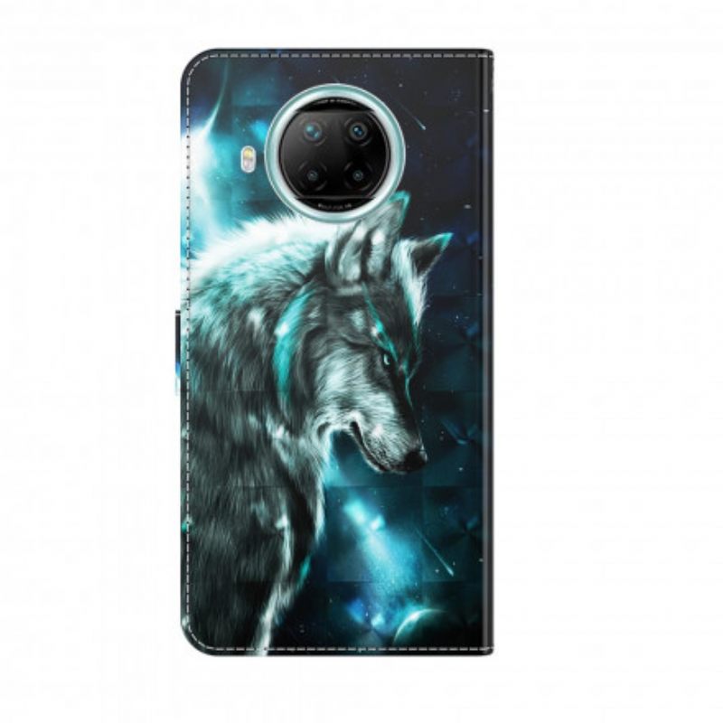 Nahkakotelo Xiaomi Mi 10T Lite / Redmi Note 9 Pro 5G Light Spot Majestic Wolf