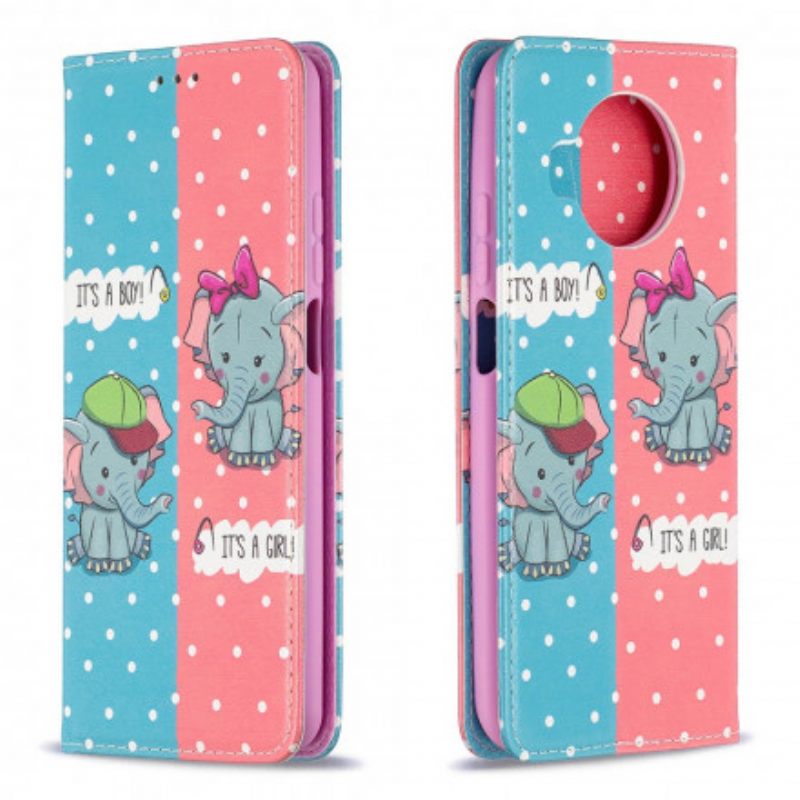 Puhelinkuoret Xiaomi Mi 10T Lite / Redmi Note 9 Pro 5G Kotelot Flip Baby Elephants